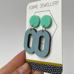 Load image into Gallery viewer, SUPER SECONDS - LIGHT BLUE EARRINGS
