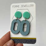 Load image into Gallery viewer, SUPER SECONDS - LIGHT BLUE EARRINGS
