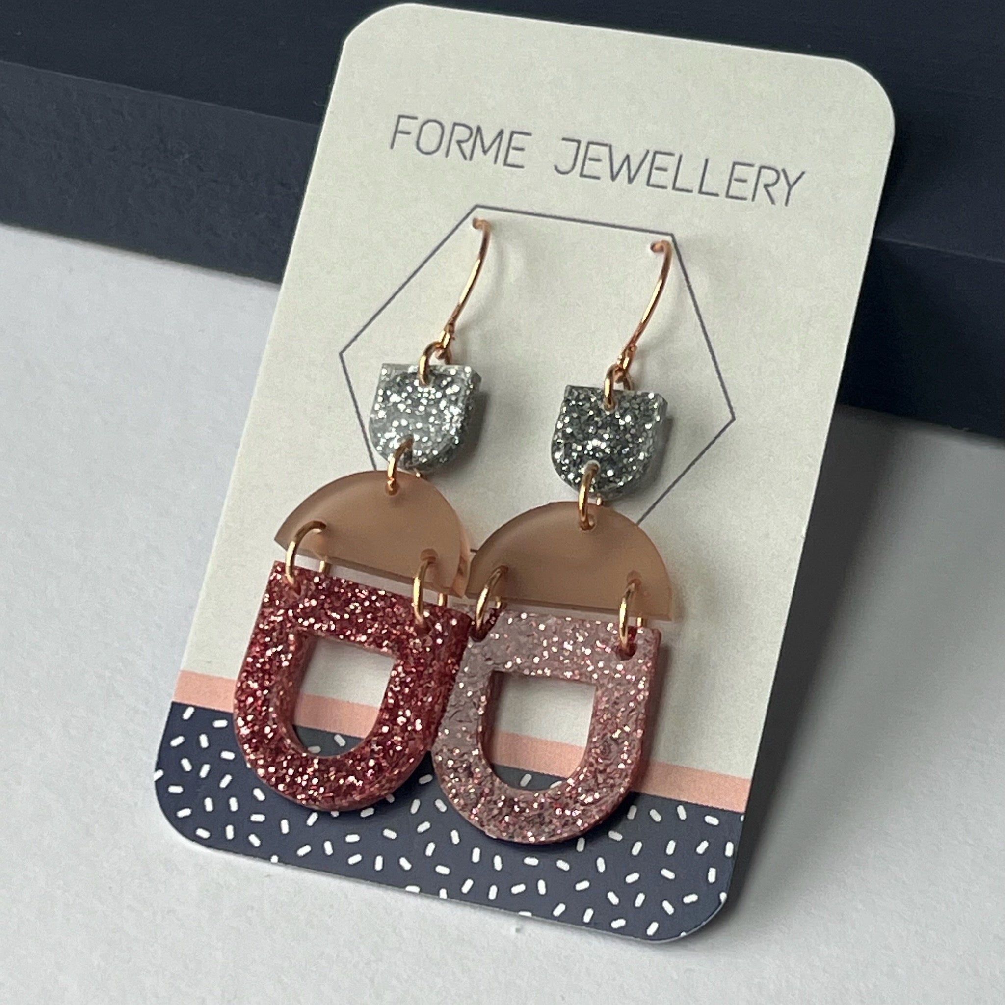 SALE - Acrylic Sparkle Earrings