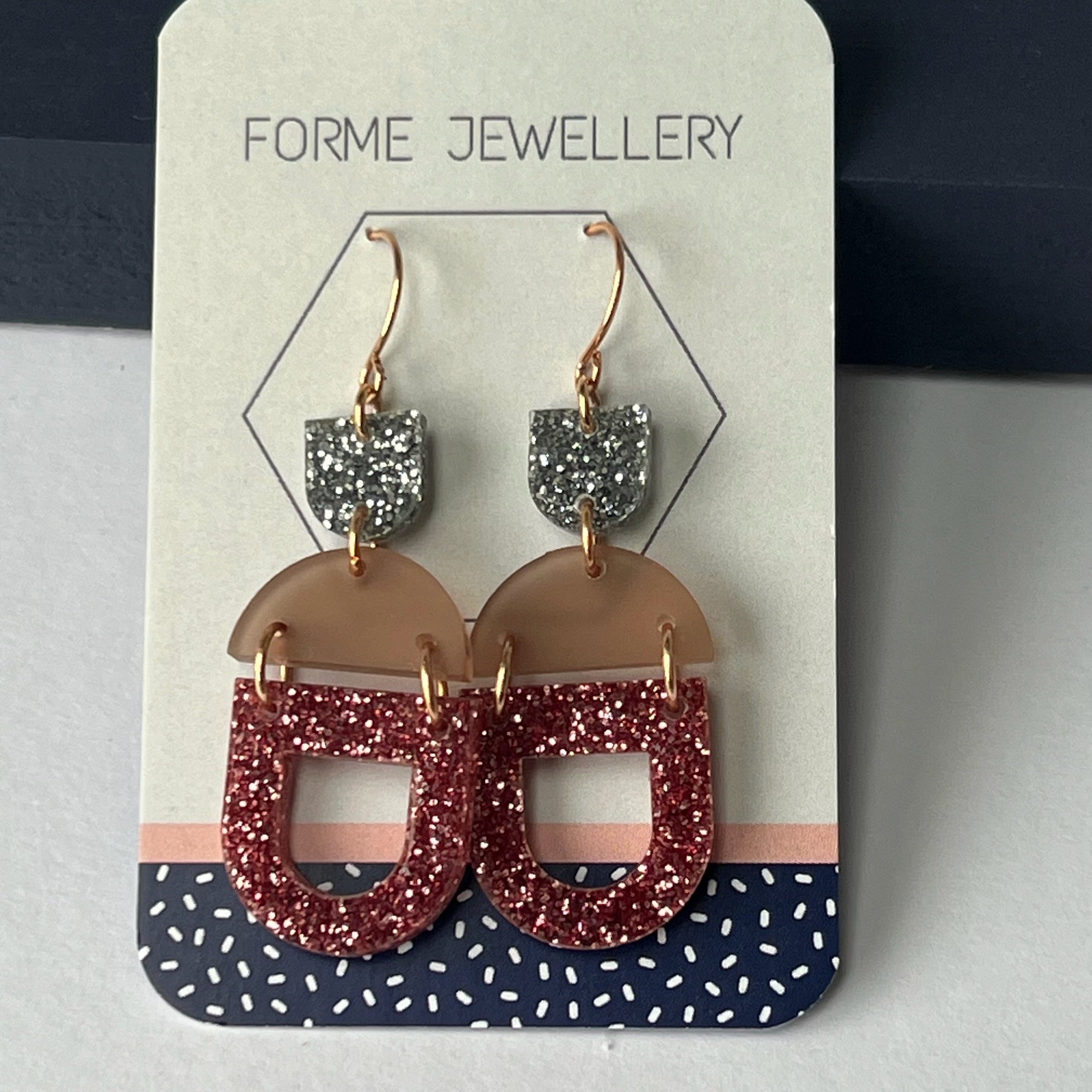 SALE - Acrylic Sparkle Earrings