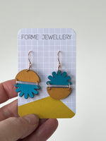 Load image into Gallery viewer, SUPER SECONDS-Contemporary 'Sunburst' Earrings

