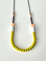 Load image into Gallery viewer, BRIGHT YELLOW BEADED NECKLACE
