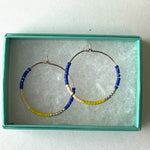 Load image into Gallery viewer, SALE - Beaded Hoop Earrings
