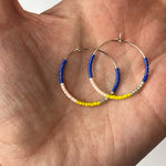 Load image into Gallery viewer, SALE - Beaded Hoop Earrings
