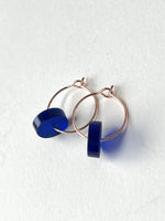 Load image into Gallery viewer, SUPER SECONDS- Teeny Hoops (Blue)
