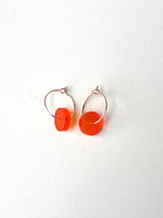 Load image into Gallery viewer, SUPER SECONDS- Teeny Hoops (Orange)

