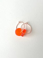 Load image into Gallery viewer, SUPER SECONDS- Teeny Hoops (Orange)
