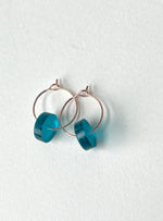 Load image into Gallery viewer, SUPER SECONDS- Teeny Hoops (Turquoise)
