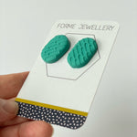 Load image into Gallery viewer, SUPER SECONDS - EMBOSSED STUD EARRINGS
