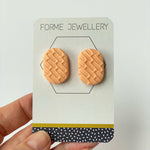 Load image into Gallery viewer, SUPER SECONDS - EMBOSSED STUD EARRINGS
