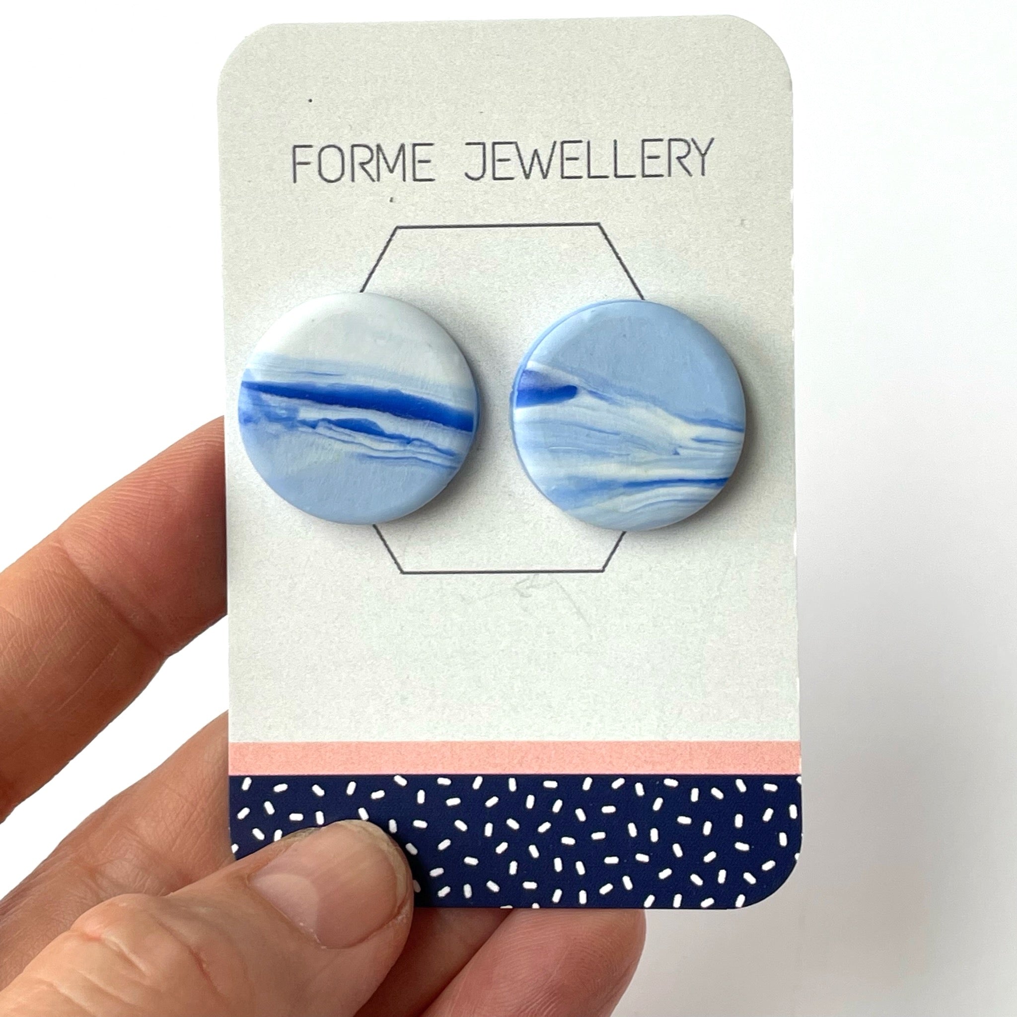 SUPER SECONDS-WHITE AND BLUE STUDS