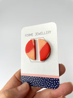 Load image into Gallery viewer, SUPER SECONDS - ABSTRACT SEMI CIRCLE STUD EARRINGS
