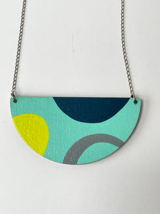 SUPER SECONDS - REVERSIBLE Hand painted pendant necklace