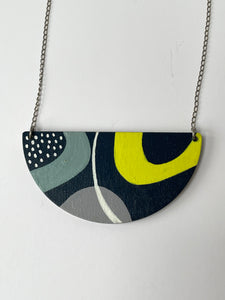 SUPER SECONDS - REVERSIBLE Hand painted pendant necklace