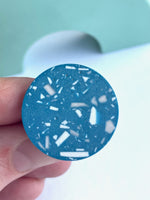Load image into Gallery viewer, SUPER SECONDS-Blue Jesmonite Statement Ring
