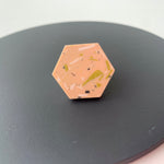 Load image into Gallery viewer, Hexagon Jesmonite Statement Ring
