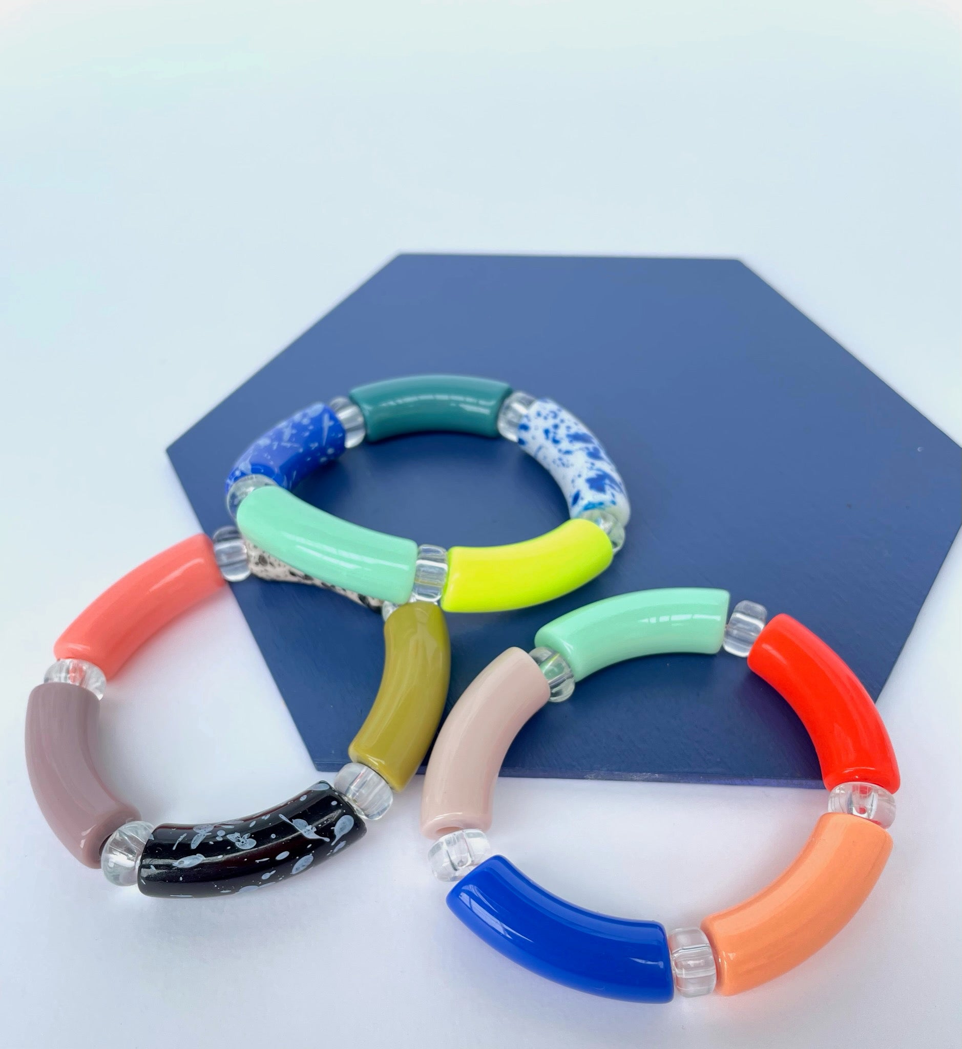 COLOUR BLOC Stretchy Bracelet