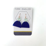 Load image into Gallery viewer, Frosted Blue Geometric Earring
