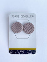 Load image into Gallery viewer, SUPER SECONDS-WARM GREY/MAUVE EARRINGS
