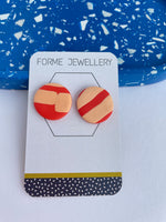 Load image into Gallery viewer, SUPER SECONDS- PEACH AND RED EARRINGS
